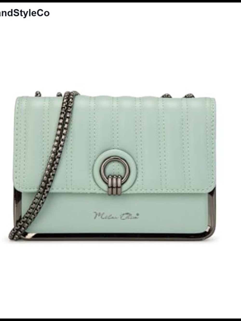 Quilted PU Leather Crossbody Bag Adjustable Strap Clutch Purse